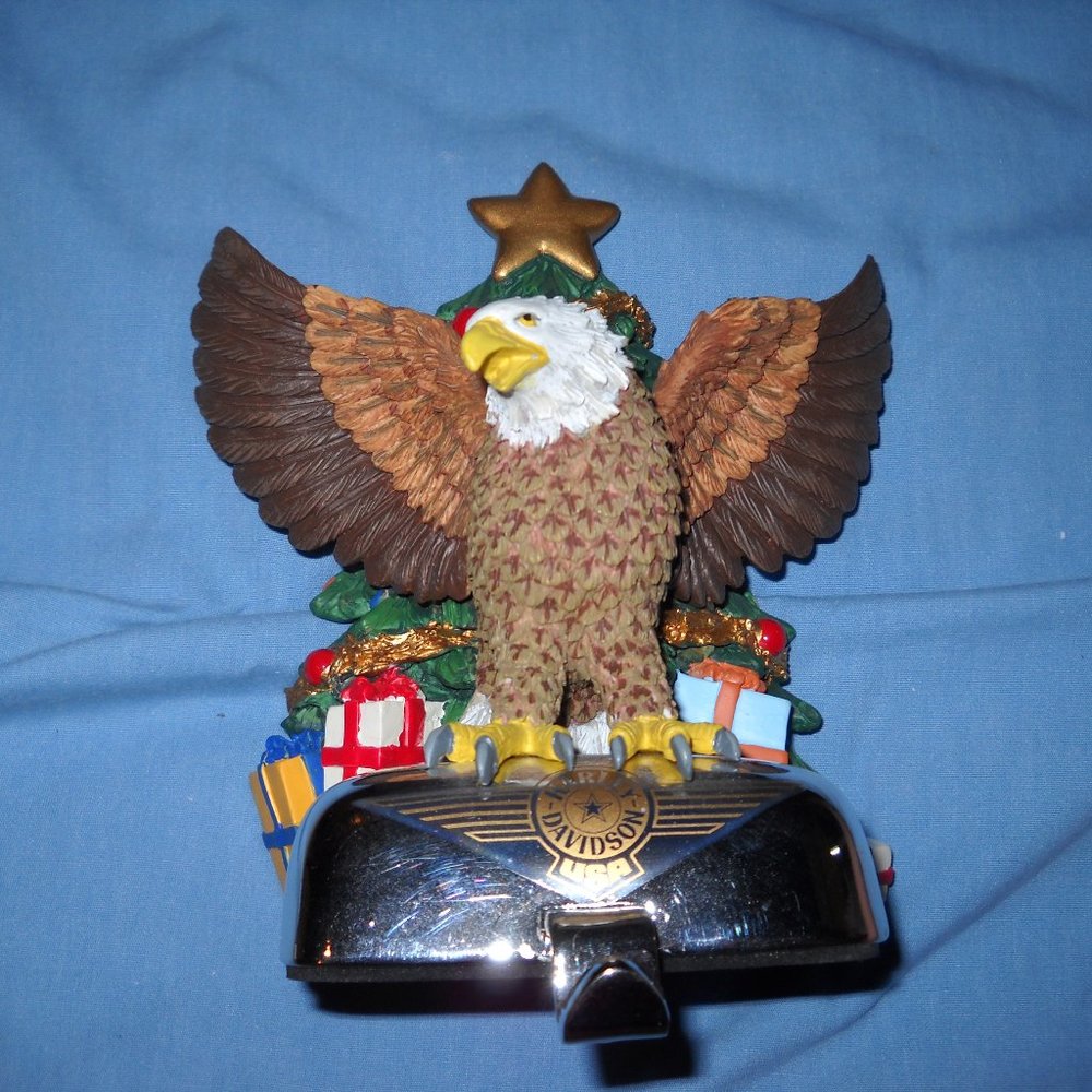 VINTAGE 2000 Harley-Davidson Christmas Stocking Holder Eagle with Star MIB